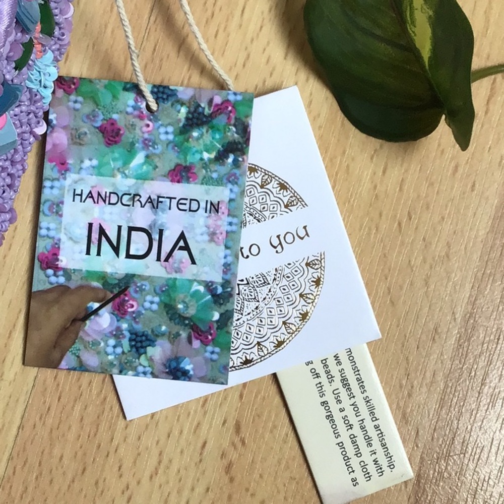 Anthro RARE Beaded Butterfly Crossbody Bag / Evening Clutch - Picture 5 of 14